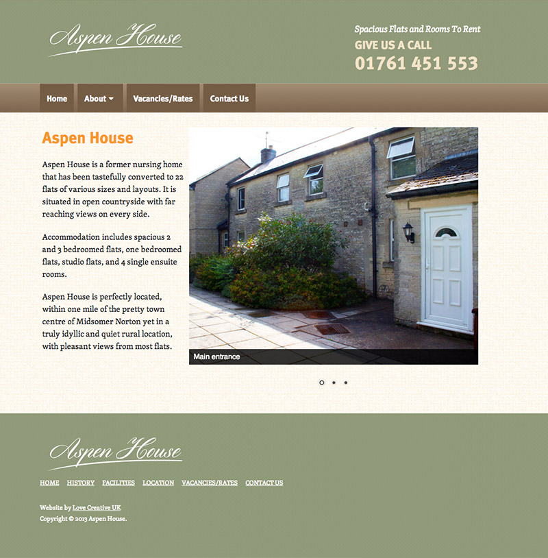 Aspen House Homepage