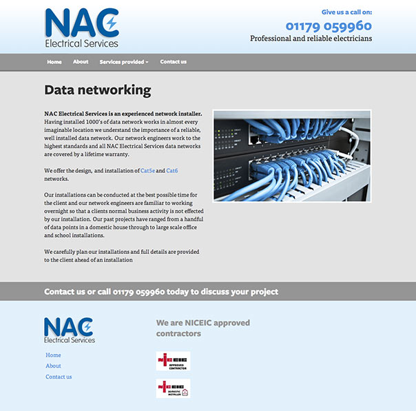 Data networking page