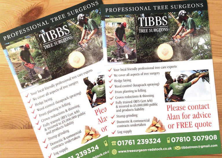Tibbs Tree Surgeon Leaflet