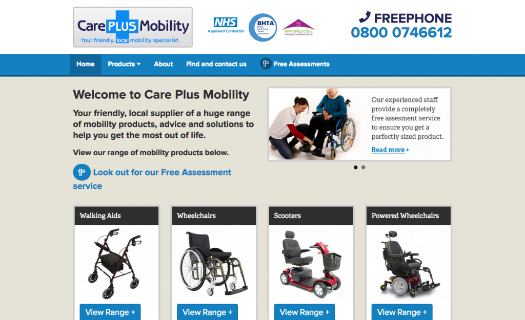 Careplus Mobility Homepage