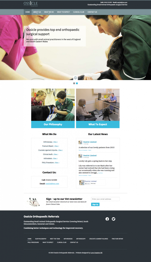Ossicle Orthopaedic Referrals New Mobile Friendly Website