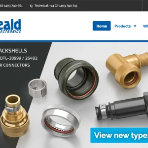 The home page of the Weald Electronics website